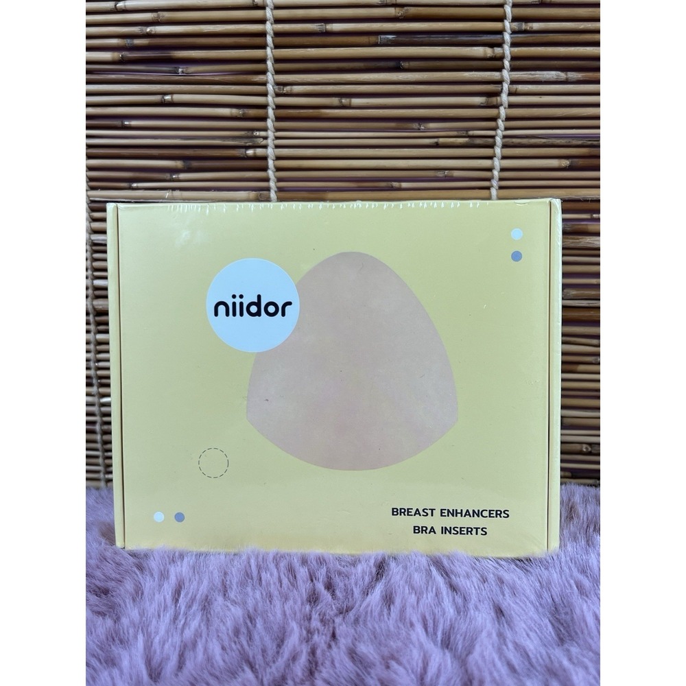 Niidor Fabric Sticky Bra Pads Inserts, Push up Breast Pads Enchancers (nude, M)